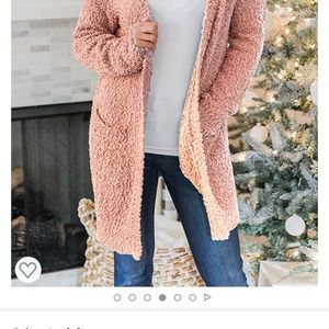 Pink Amazon cardigan